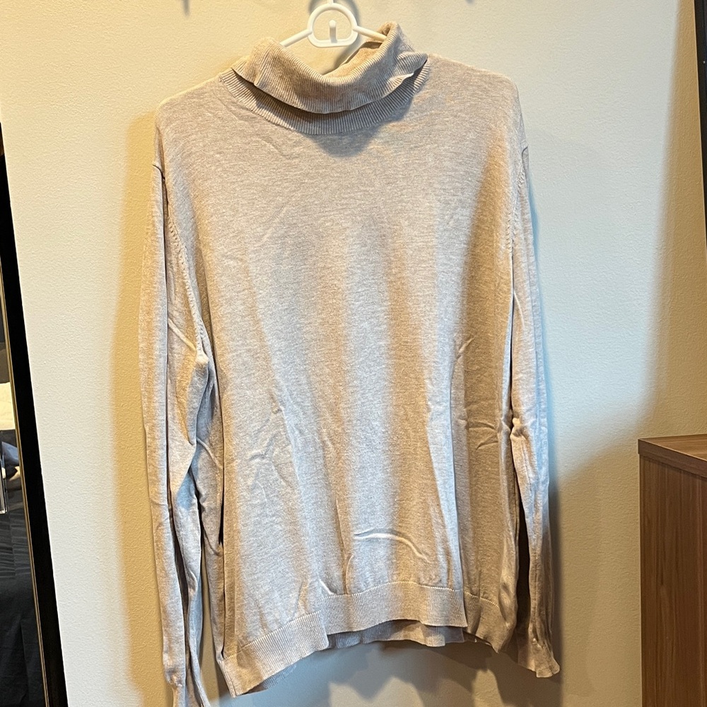 Beige Turtleneck Sweater